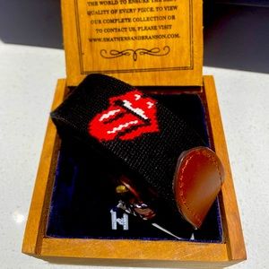 Smathers & Branson Needlepoint Belt (The Rolling Stones) 36”